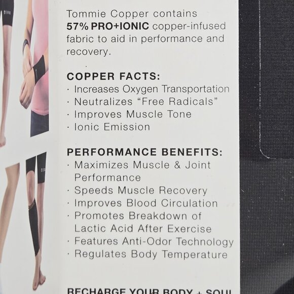 NWT TOMMIE COPPER WOMEN'S COMPRESSION CALF SLEEVE SLATE GREY MEDIUM MSRP $30 - Picture 5 of 10